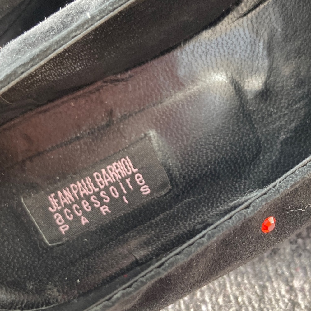 Excellent condition US size 7 Jean Paul Barriol black suede globe loafers gems - Picture 6 of 10